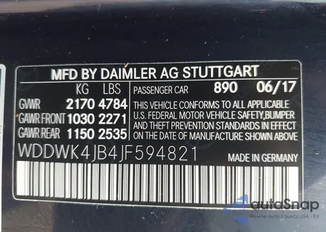 2018 Mercedes-Benz C 300 from USA, damaged, VIN WDDWK4JB4JF594821